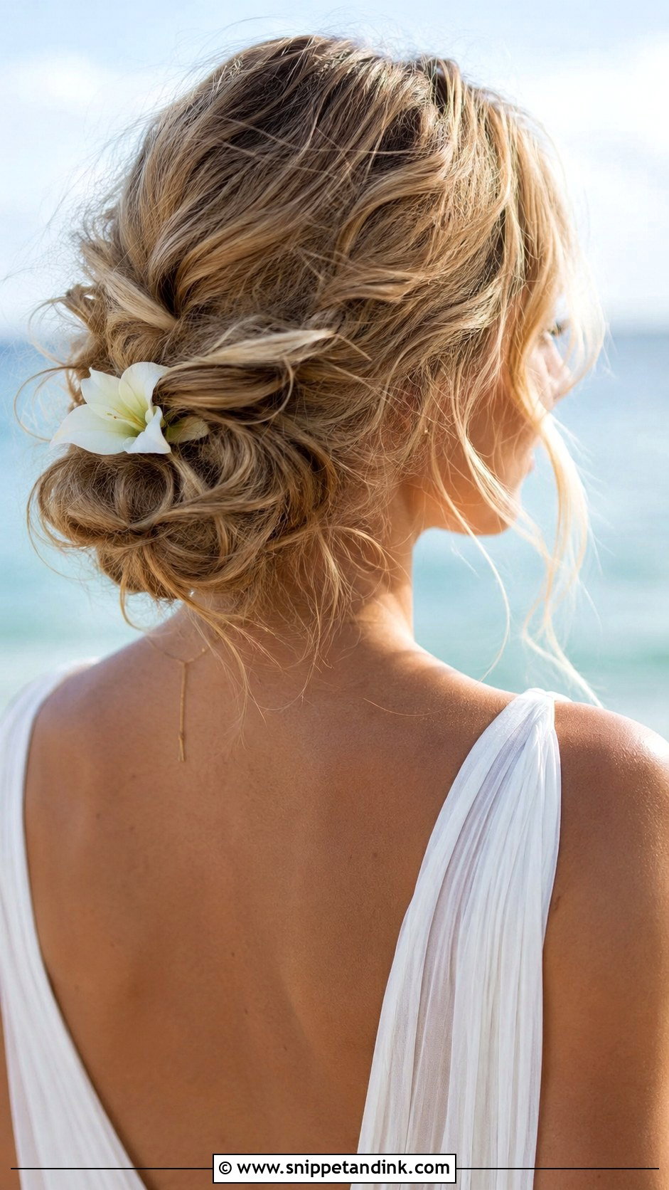 Messy Bun for Beach Wedding - Snippet and Ink - 25 Messy Bun Hairstyles for Wedding