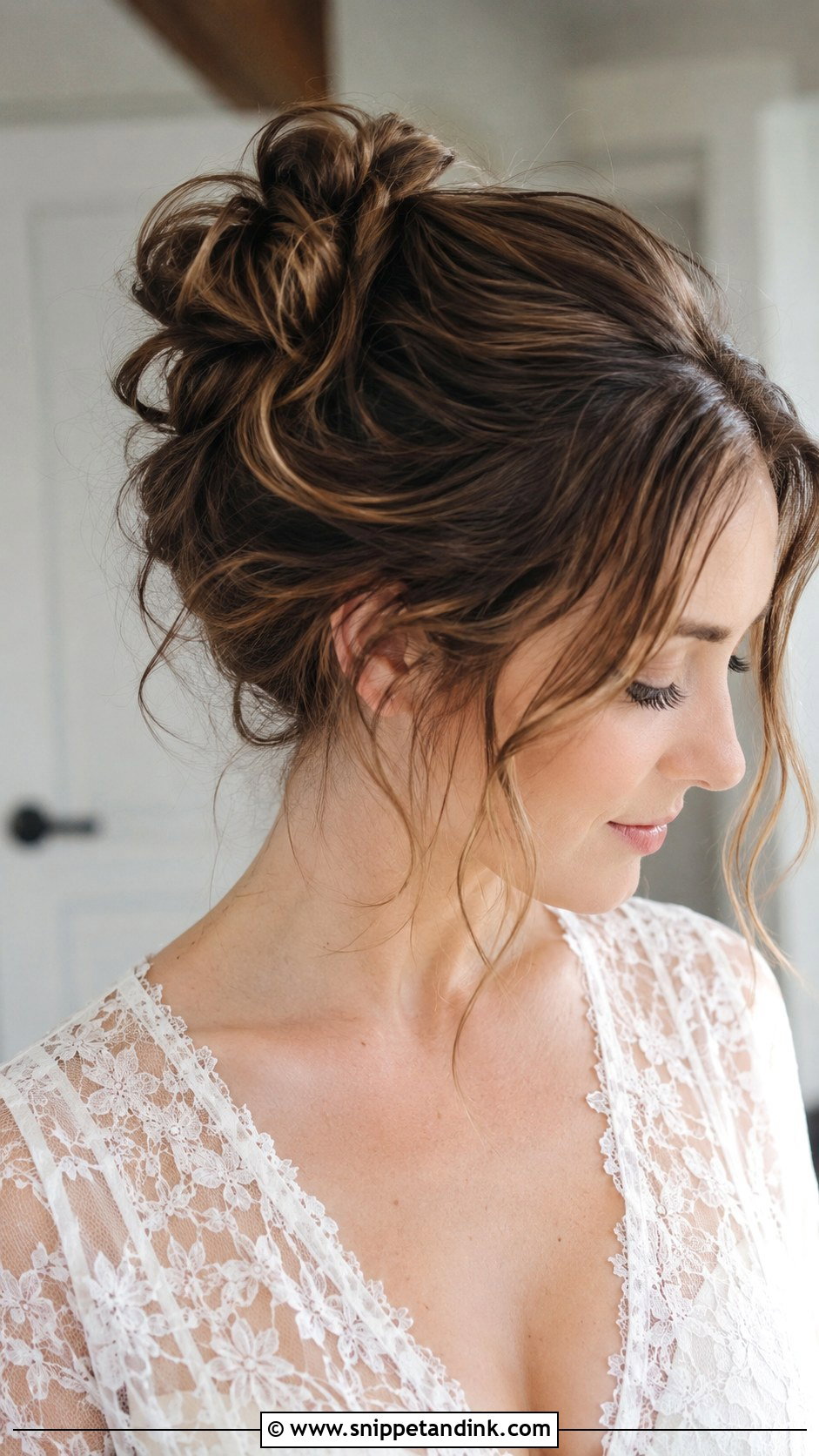 Messy Bun for Engagement - Snippet and Ink - 25 Hair Styles for Engagement