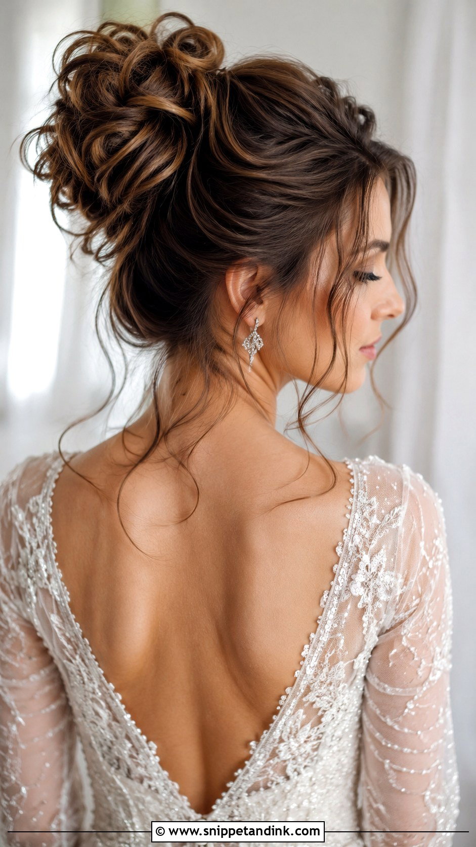 Messy Bun for Long Hair - Snippet and Ink - 25 Messy Bun for Wedding Ideas