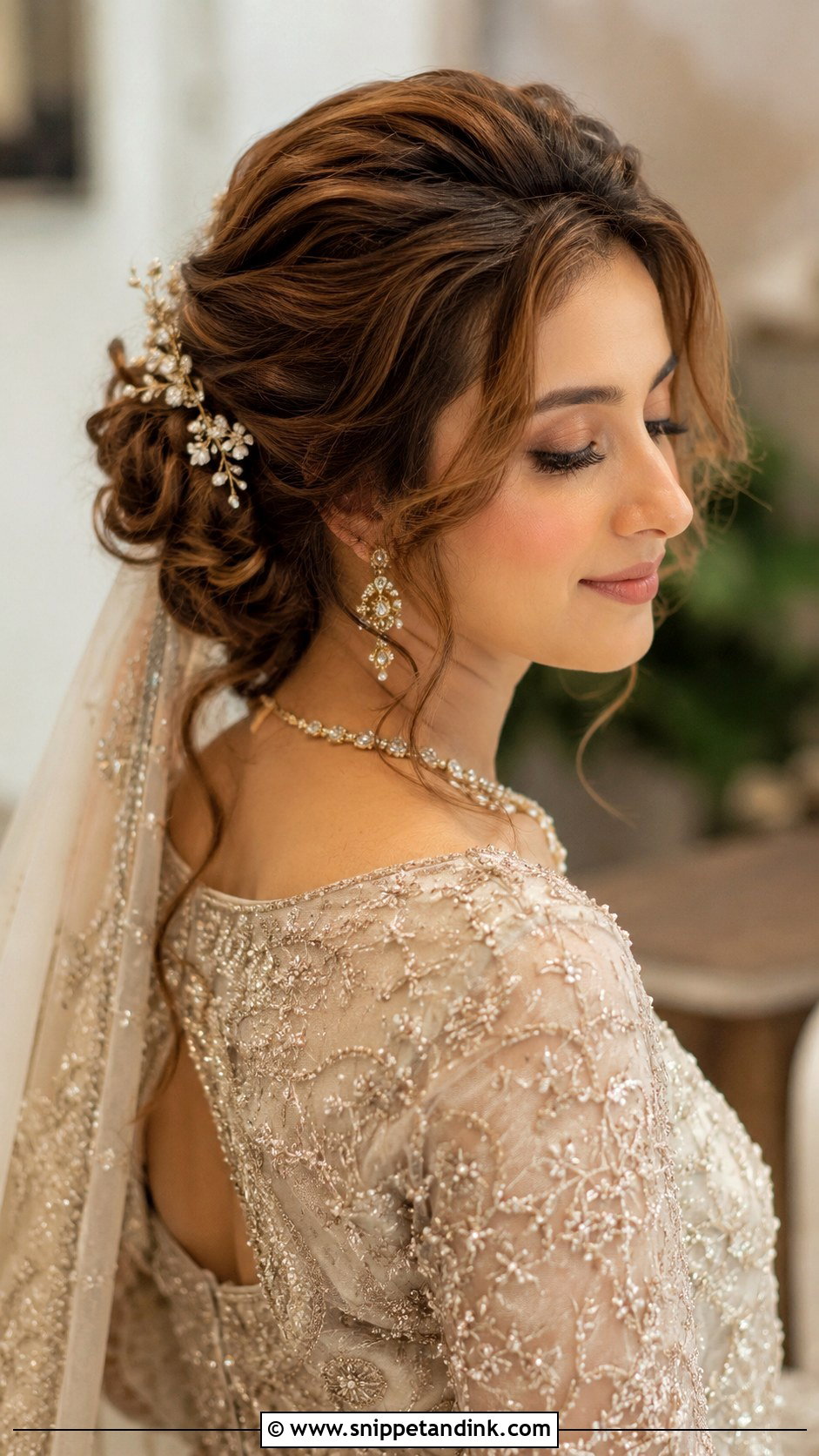 Messy Bun for Nikah Bride - Snippet and Ink - 20 Nikah Bride Hairstyles