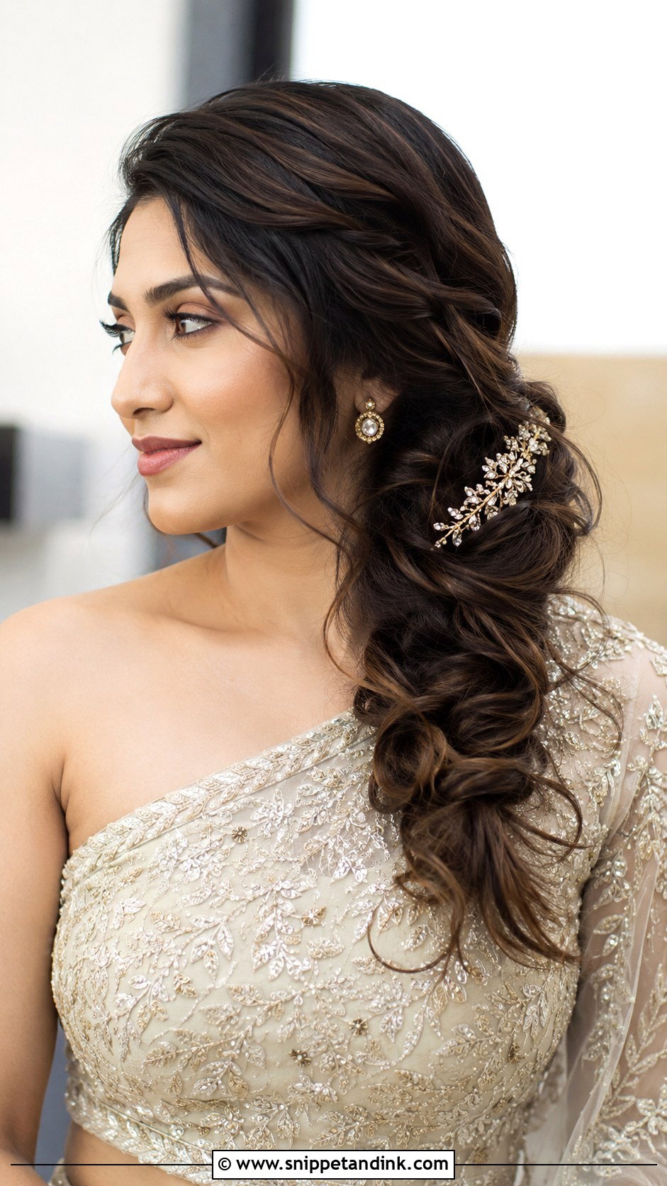 Messy Bun for Reception - Snippet and Ink - 25 Indian Messy Bun Hairstyles for Wedding
