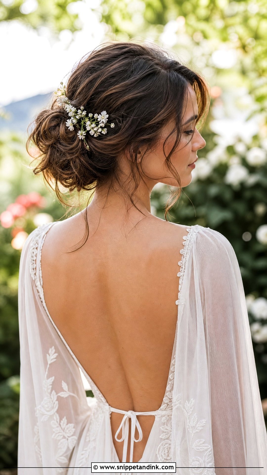 Messy Bun for Short Hair - Snippet and Ink - 20 Short Hair Wedding Ideas