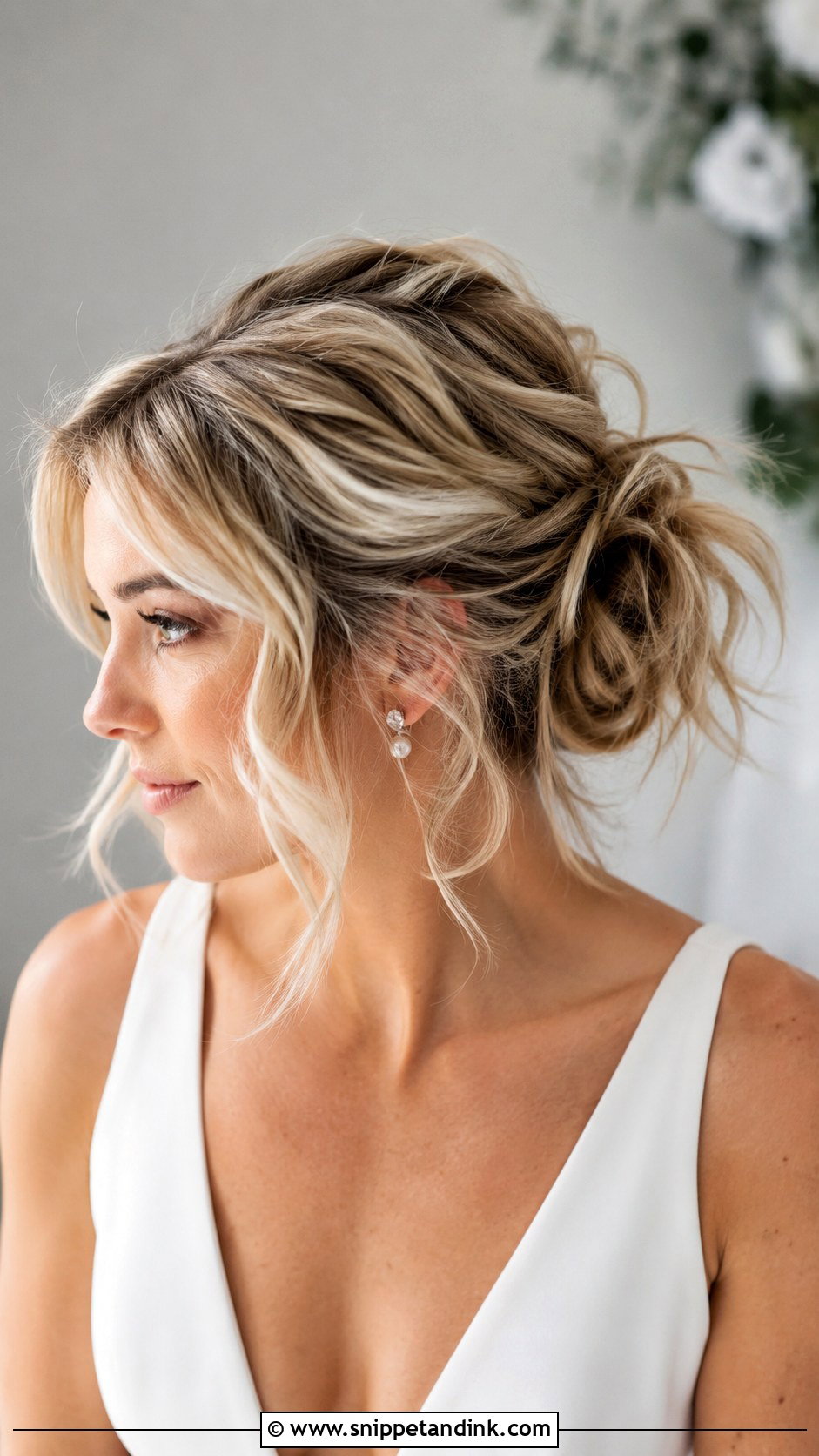 Messy Bun for Short Hair - Snippet and Ink - 25 Messy Bun for Wedding Ideas