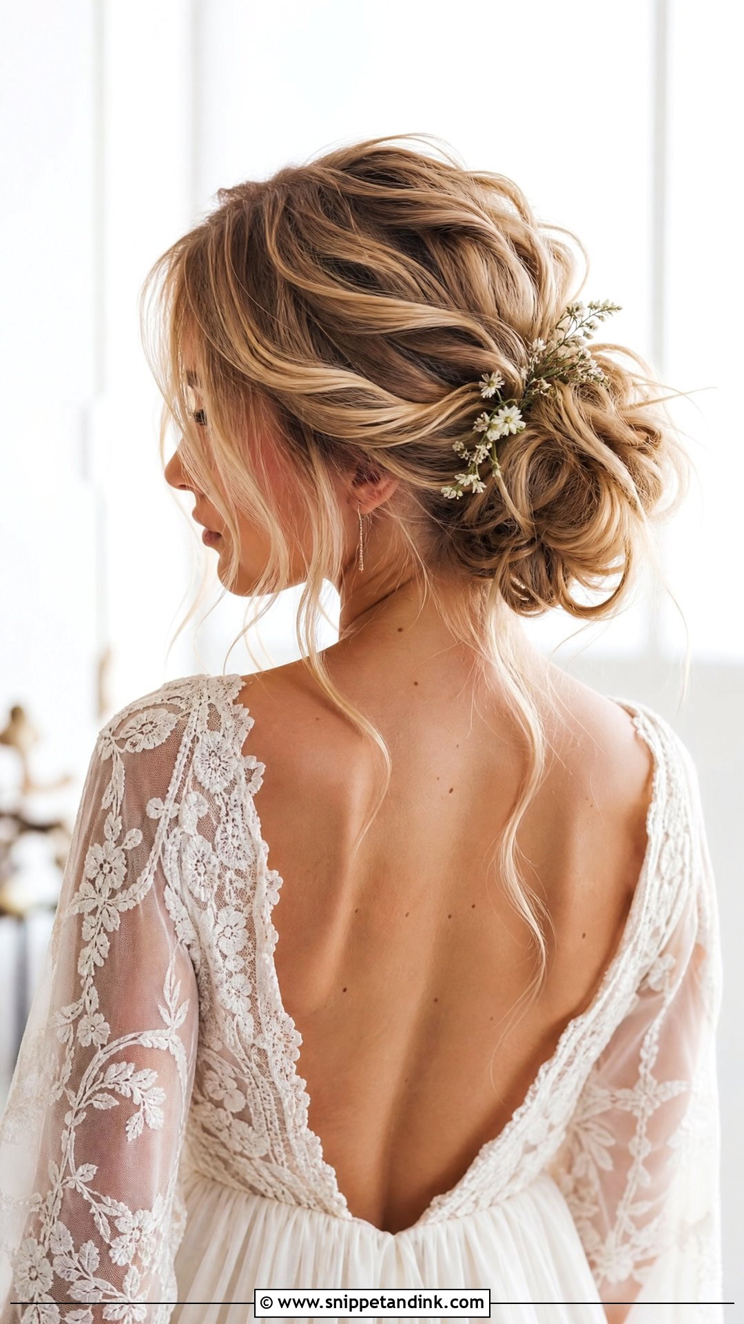 Messy Bun for Wedding - Snippet and Ink - 20 Hair Bun for Wedding Ideas
