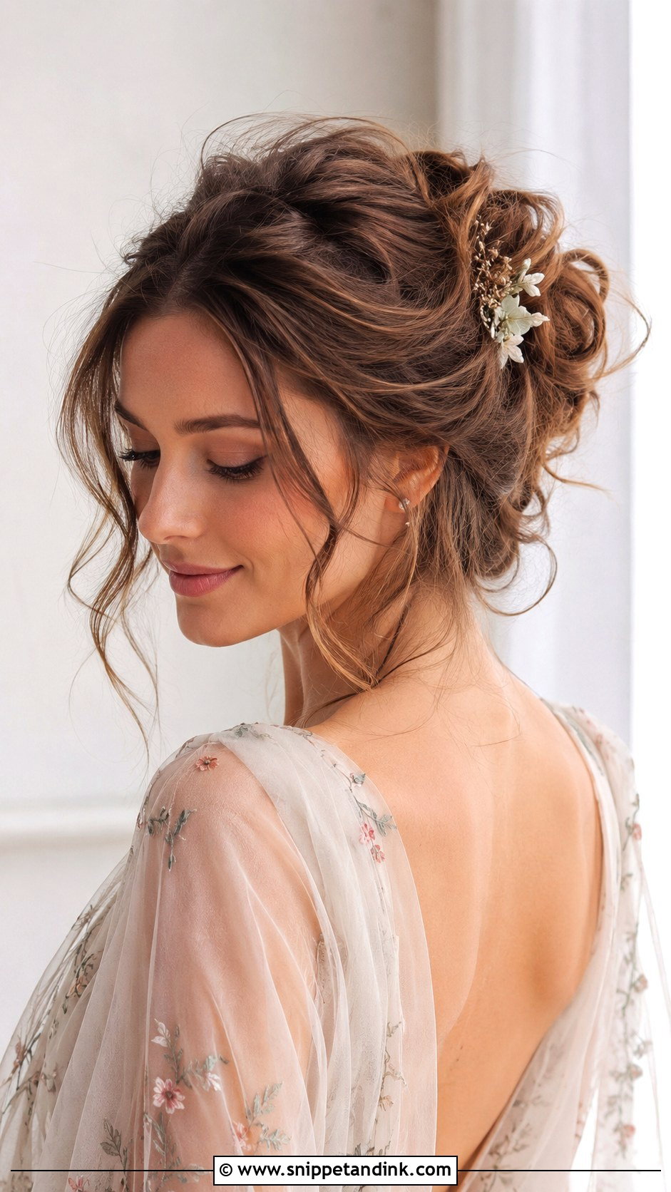 Messy Bun for Wedding - Snippet and Ink - 25 Hairstyles for Wedding Function