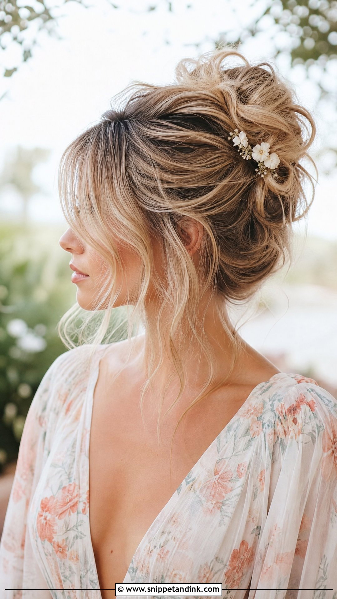 Messy Bun for Wedding Guest - Snippet and Ink - 20 Bun for Wedding Guest Ideas