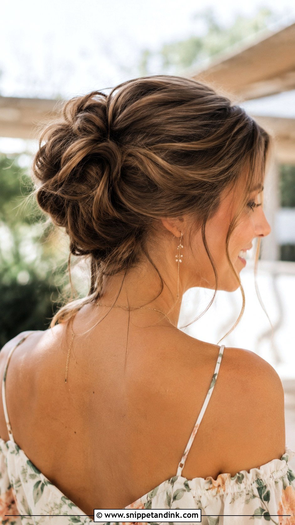 Messy Bun for Wedding Guest - Snippet and Ink - 25 Hair Inspo for Wedding Guest Ideas