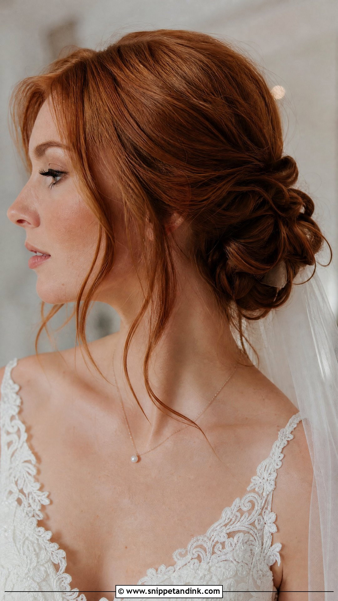 Messy Bun with Loose Tendrils - Snippet and Ink - 20 Messy Hair Styles for Wedding
