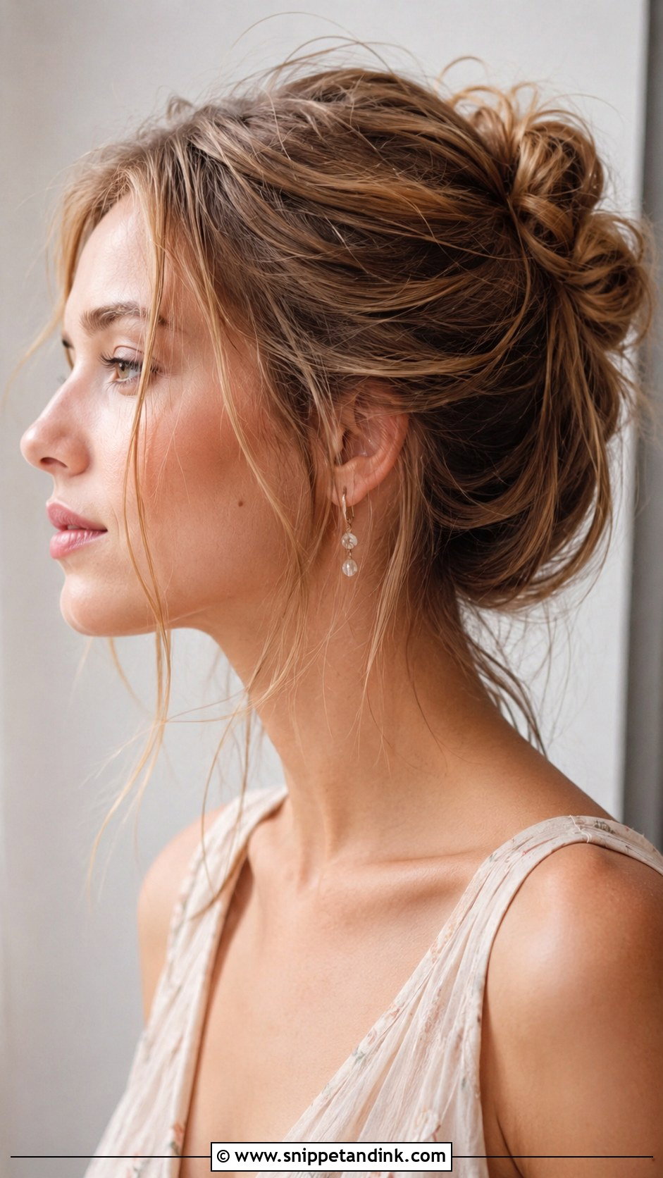 Messy Bun - Snippet and Ink - 25 Easy Wedding Guest Hair Ideas