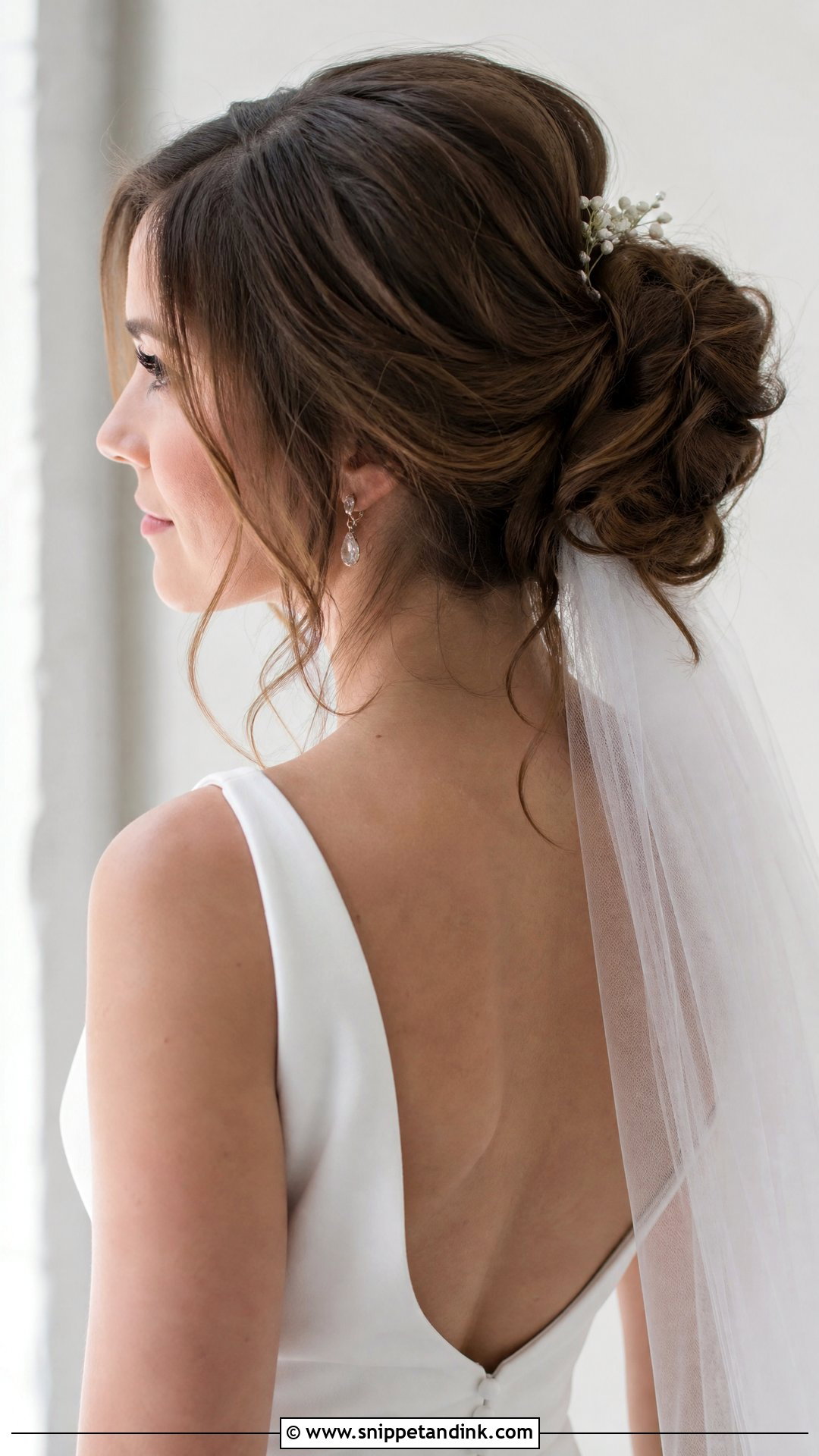 Messy Chignon - Snippet and Ink - 20 Messy Bridal Bun Ideas