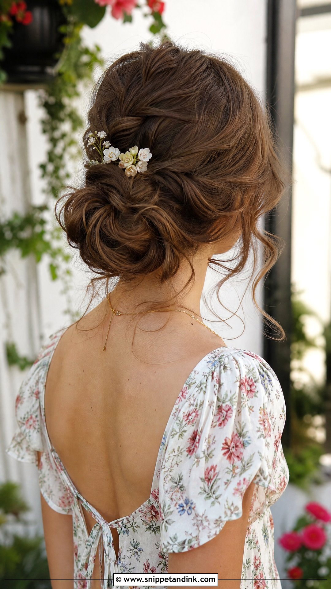 Messy Chignon Updo for Long Hair - Snippet and Ink - 20 Wedding Guest Updos for Long Hair