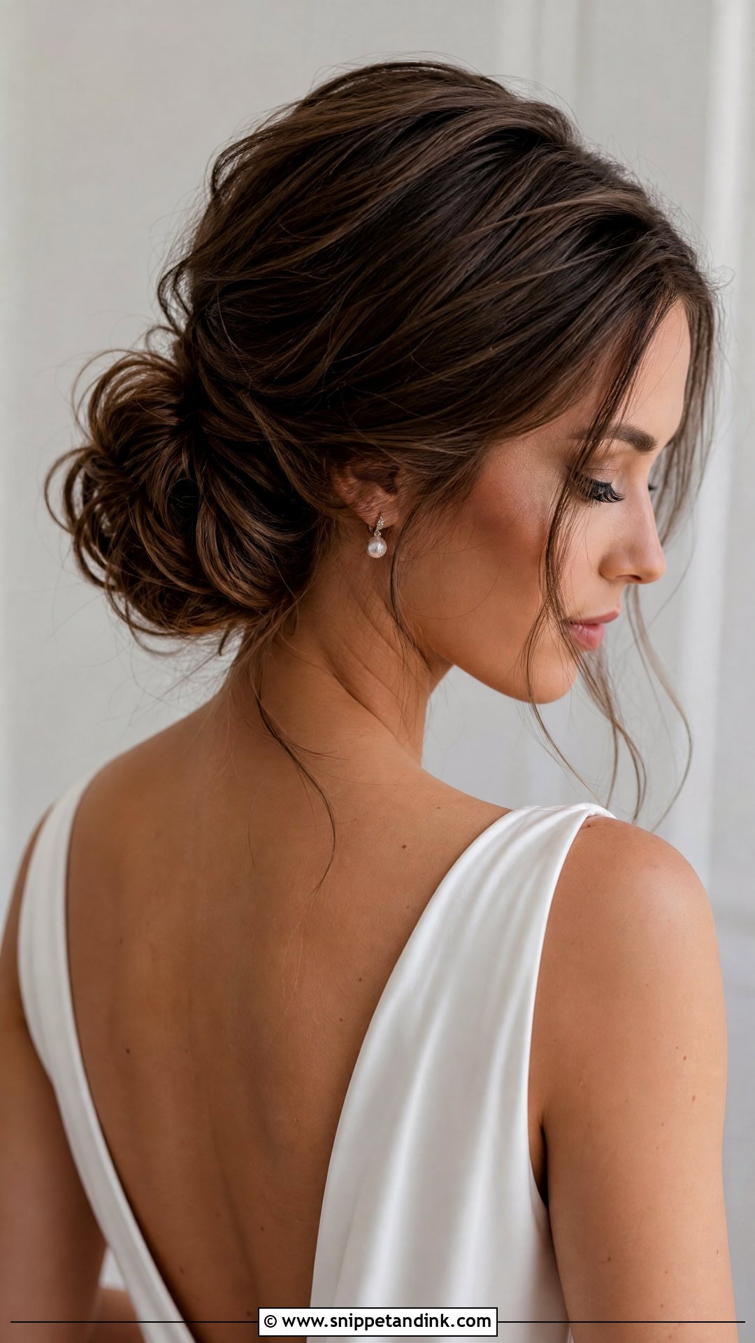 Messy Chignon Wedding Hairstyle - Snippet and Ink - 20 Messy Wedding Hairstyles