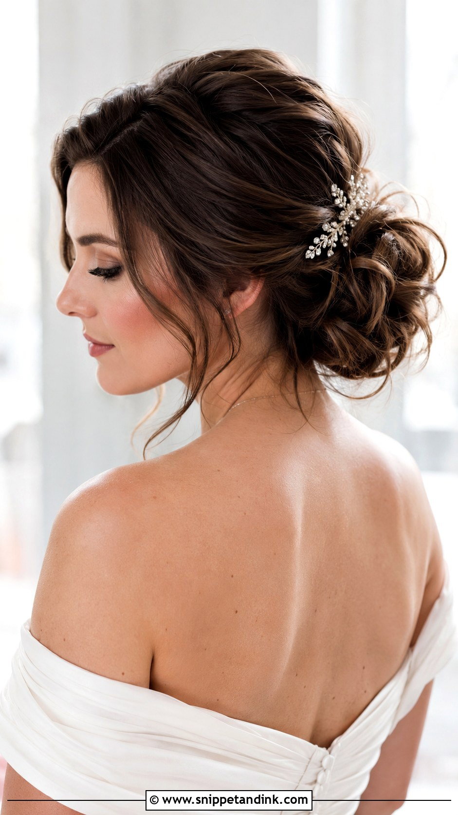 Messy Chignon Wedding Hairstyle - Snippet and Ink - 15 Messy Hairstyles for Long Hair Wedding
