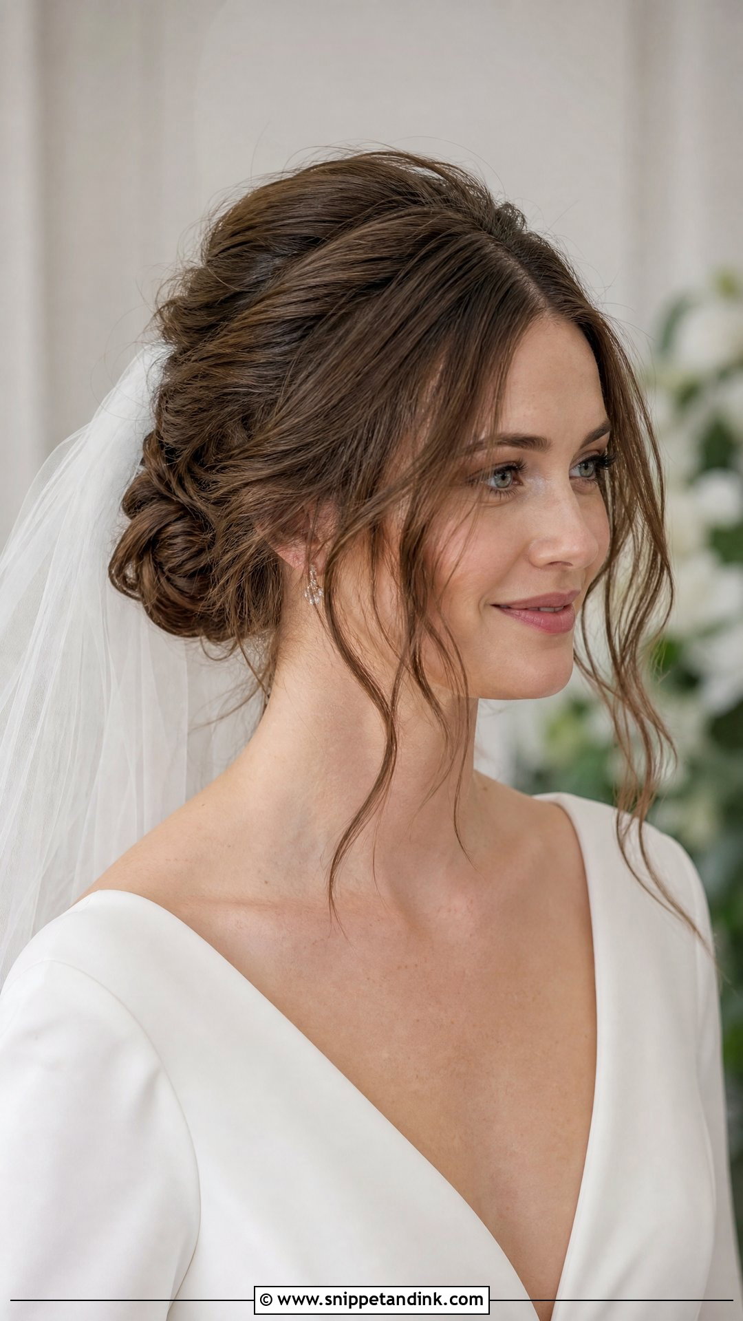 Messy Chignon with Face Framing Pieces - Snippet and Ink - 20 Messy Hair Styles for Wedding