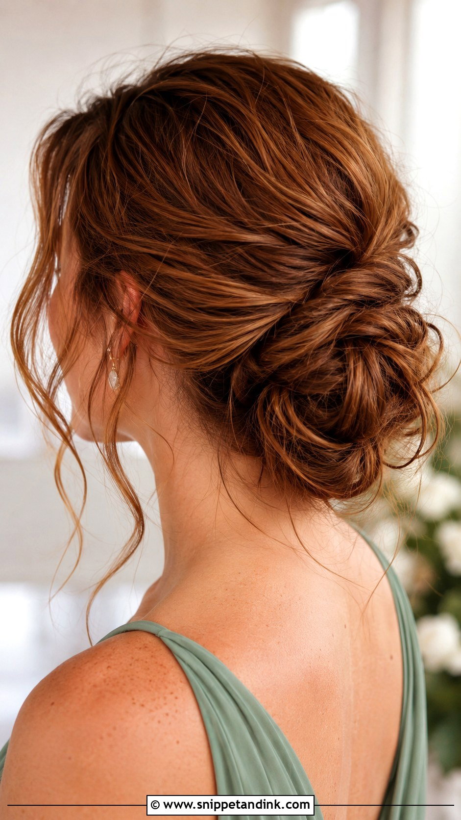 Messy Chignon - Snippet and Ink - 15 Hairstyles for Summer Wedding