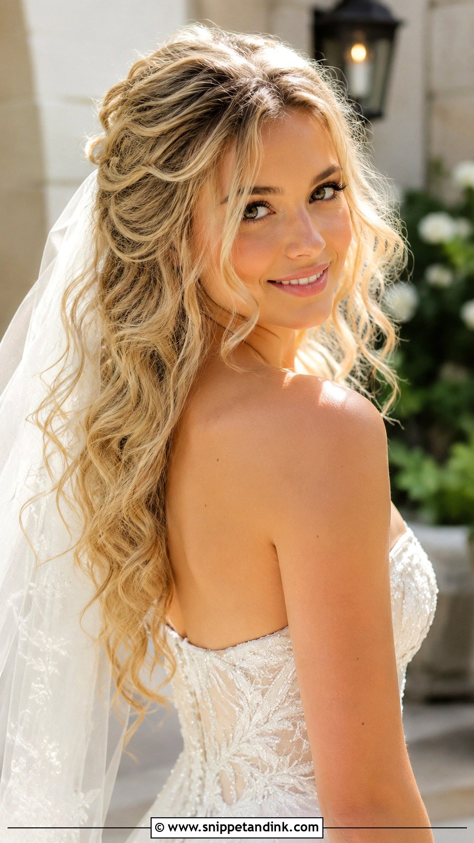 Messy Curls Down Bridal Hairstyle - Snippet and Ink - 20 Messi Bride Hairstyle Ideas