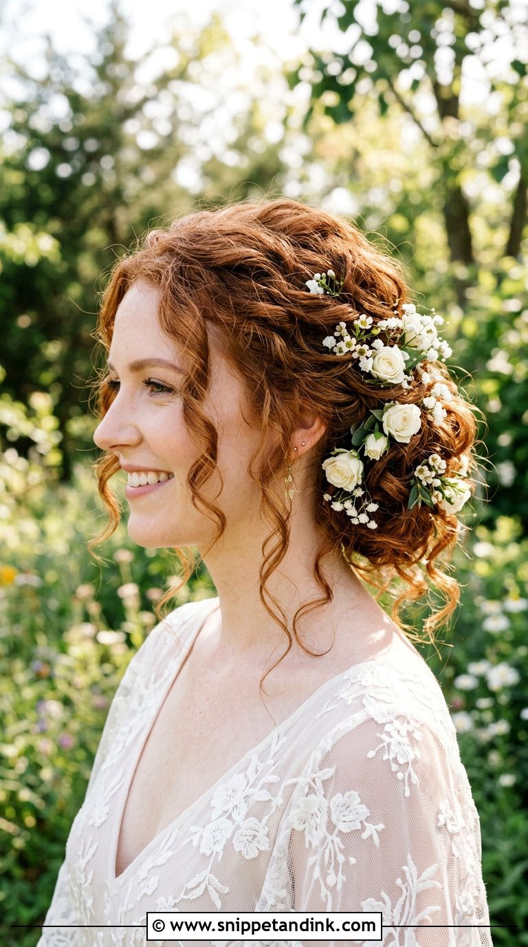 Messy Curly Bridal Updo - Snippet and Ink - 20 Bridal Hair Curls