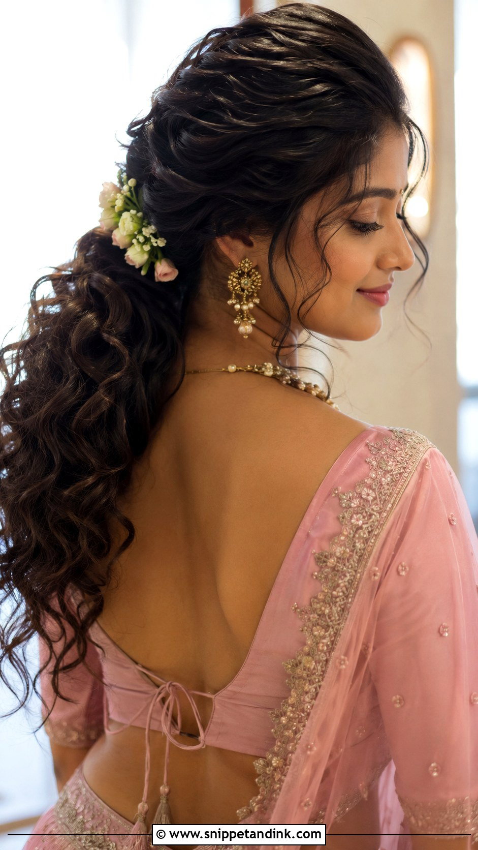 Messy Curly Ponytail Indian Wedding - Snippet and Ink - 15 Messy Ponytail Hairstyles Indian Wedding