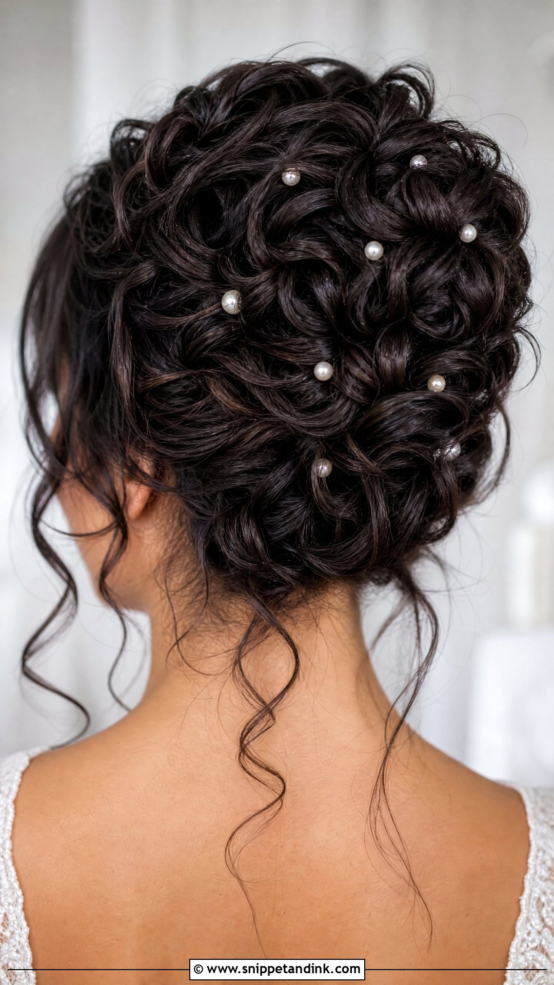 Messy Curly Updo Wedding Hairstyle - Snippet and Ink - 20 Messy Updo Wedding Hairstyles