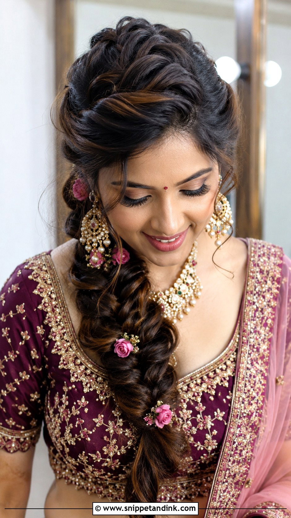 Messy Dutch Braid For Indian Wedding - Snippet and Ink - 15 Messy Hair Braids for Indian Wedding
