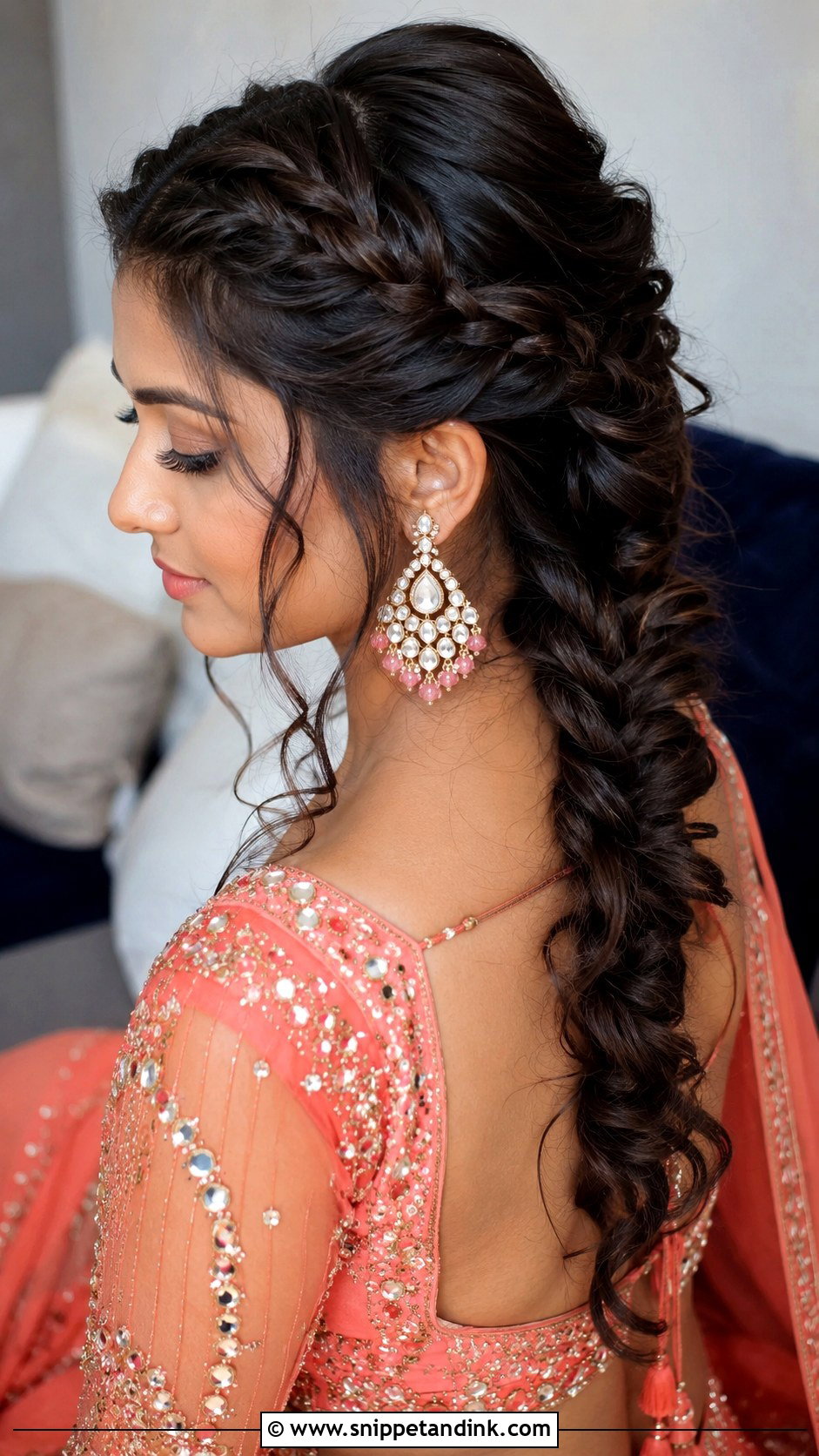 Messy Dutch Braid Indian Wedding - Snippet and Ink - 15 Messy Braided Hairstyles Indian Wedding