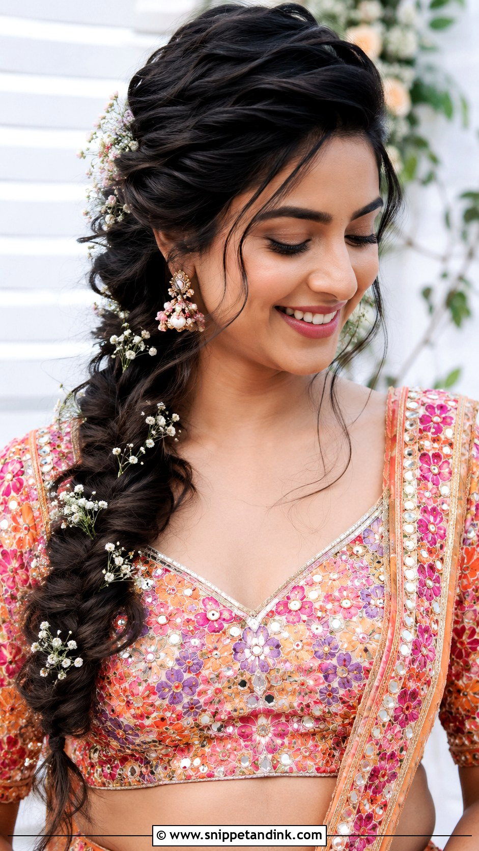 Messy Fishtail Braid - Snippet and Ink - 20 Messy Hairstyles for Indian Wedding