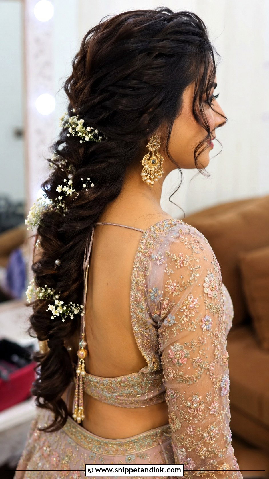 Messy Fishtail Braid For Indian Wedding - Snippet and Ink - 15 Messy Hair Braids for Indian Wedding