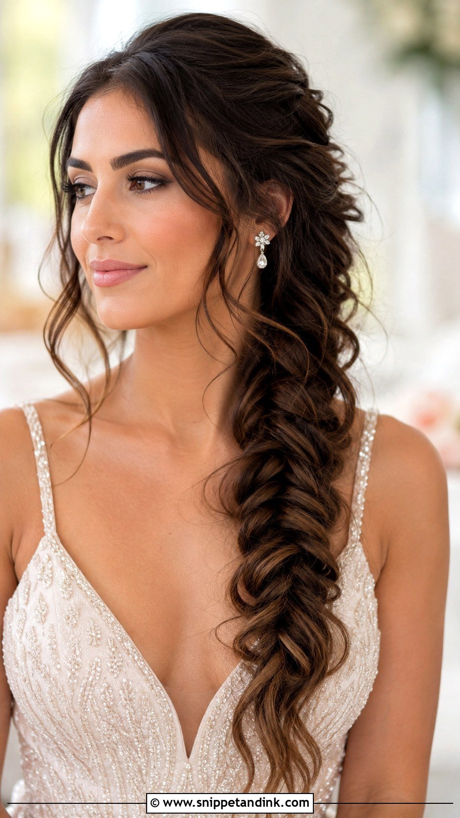 Messy Fishtail Braid Wedding Hairstyle - Snippet and Ink - 15 Messy Hairstyles for Long Hair Wedding