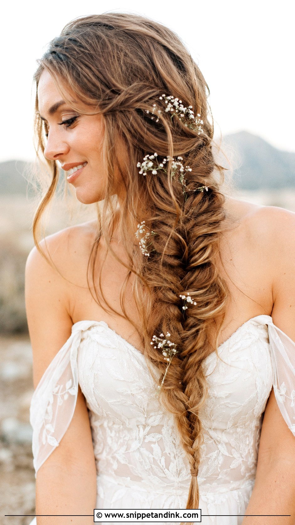 Messy Fishtail Side Braid - Snippet and Ink - 20 Braid Hairstyle for Weddings Ideas