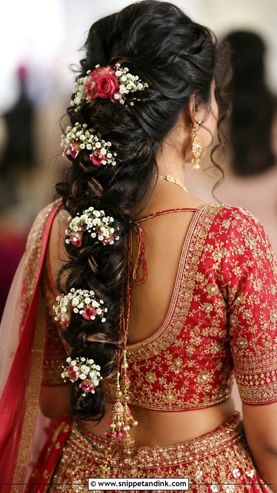 Messy Floral Braid Indian Wedding - Snippet and Ink - 15 Messy Braided Hairstyles Indian Wedding
