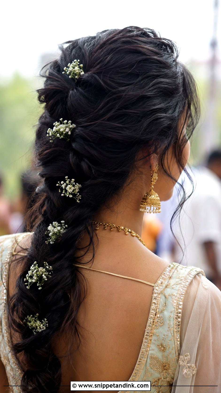 Messy French Braid - Snippet and Ink - 20 Messy Hairstyles for Indian Wedding