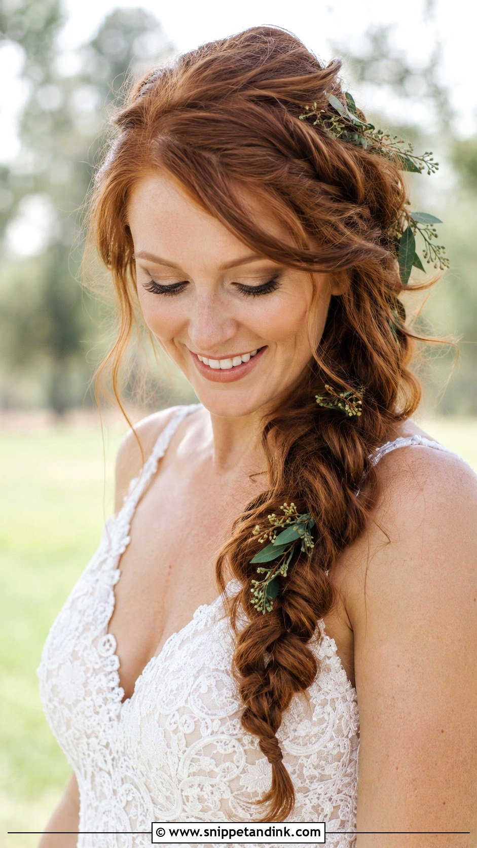Messy French Braid - Snippet and Ink - 30 Boho Bridal Hair Ideas