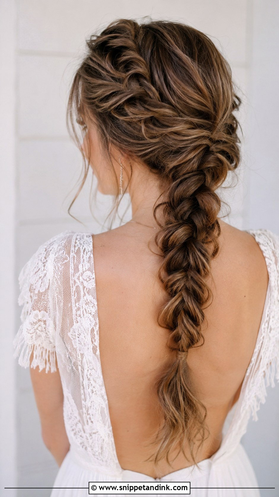 Messy French Braid for Long Hair - Snippet and Ink - 20 French Braid Wedding Hairstyles