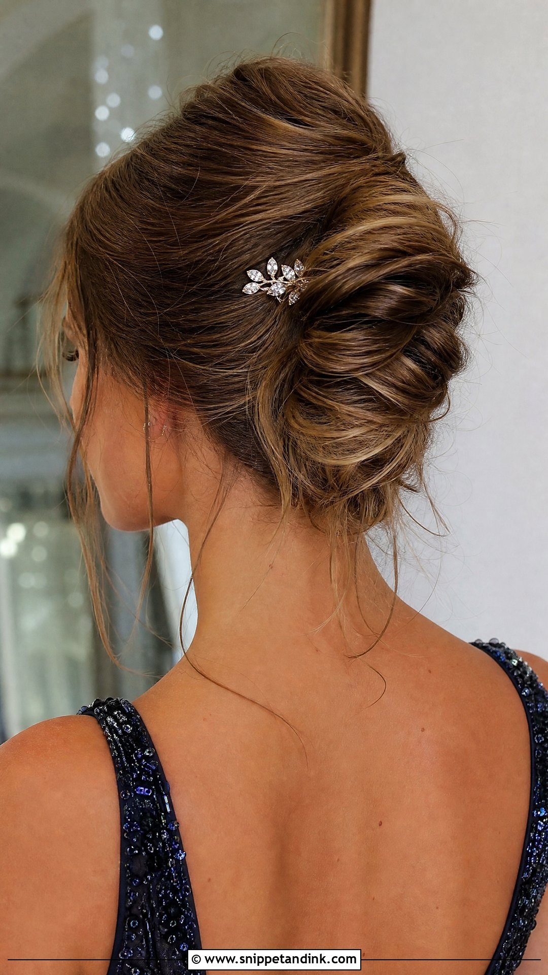 Messy French Twist - Snippet and Ink - 20 Medium Length Hair Styles for Wedding Guest
