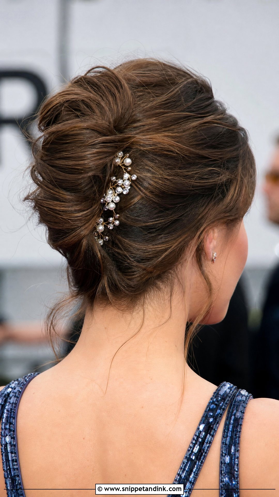 Messy French Twist - Snippet and Ink - 20 Wedding Guest Hairstyles for Medium Hair