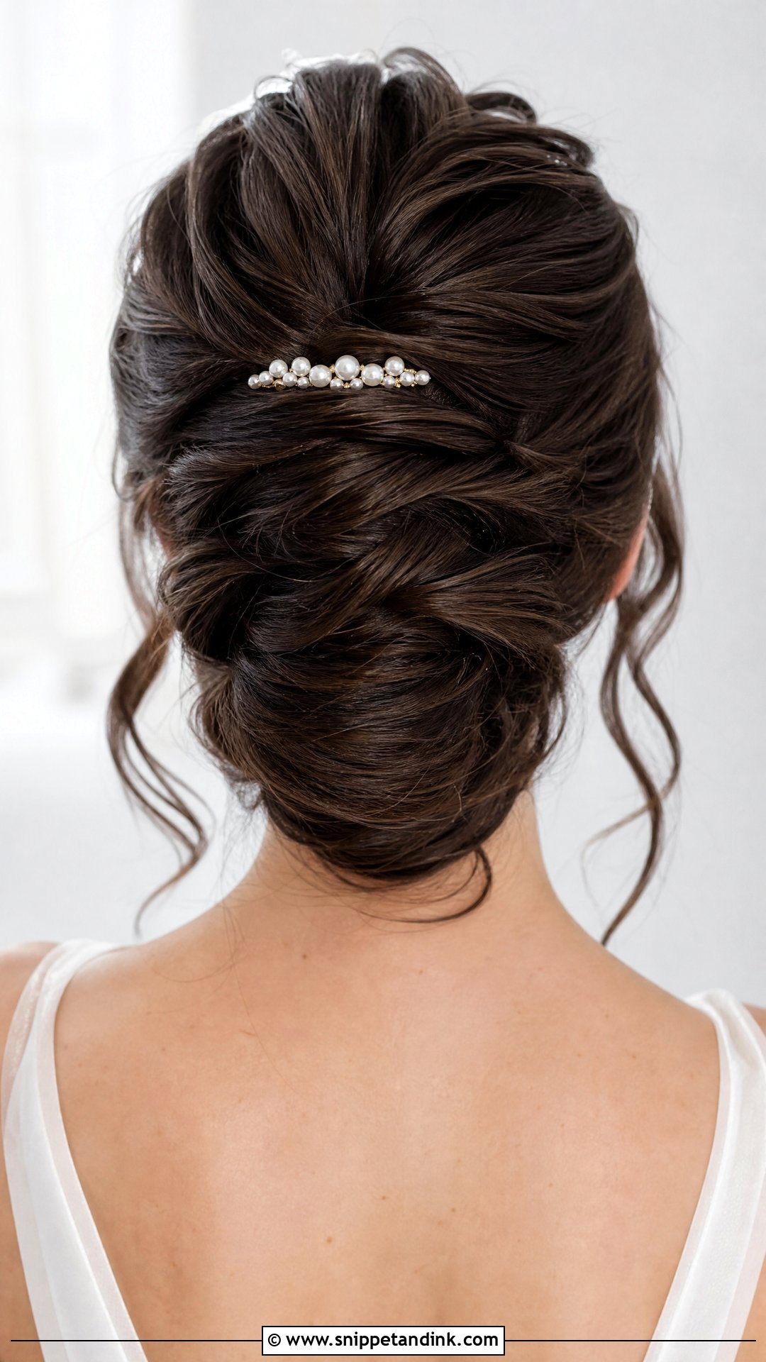 Messy French Twist Wedding Hairstyle - Snippet and Ink - 20 Messy Updo Wedding Hairstyles