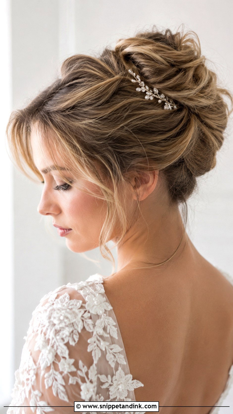 Messy French Twist - Snippet and Ink - 20 Easy Short Hair Updo Wedding Ideas