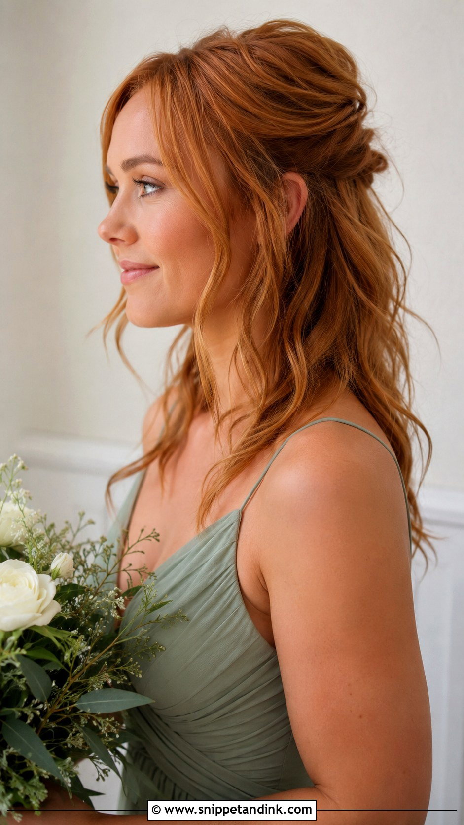 Messy Half Up Bridesmaid Hair - Snippet and Ink - 20 Bridesmaid Hairstyles Medium Length Half Up