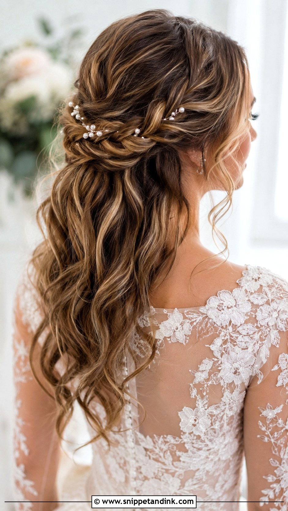 Messy Half Up Wedding Hair With A Fishtail Braid - Snippet and Ink - 15 Messy Half-Up Wedding Hair Ideas