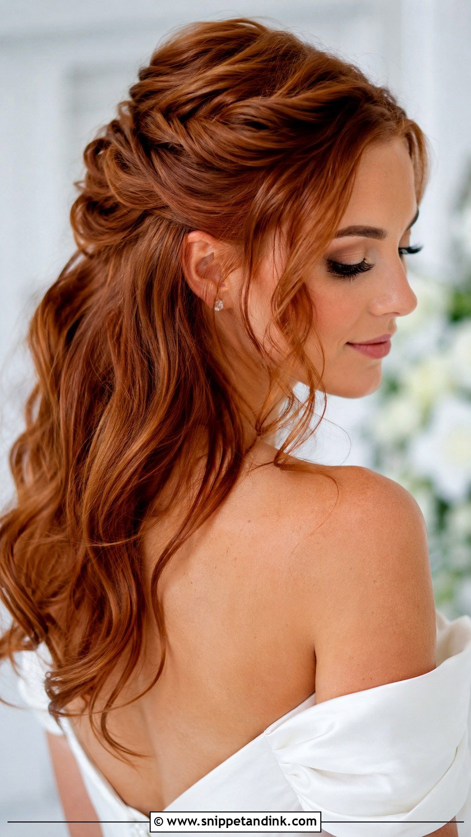Messy Half Up Wedding Hair With Twists - Snippet and Ink - 15 Messy Half-Up Wedding Hair Ideas