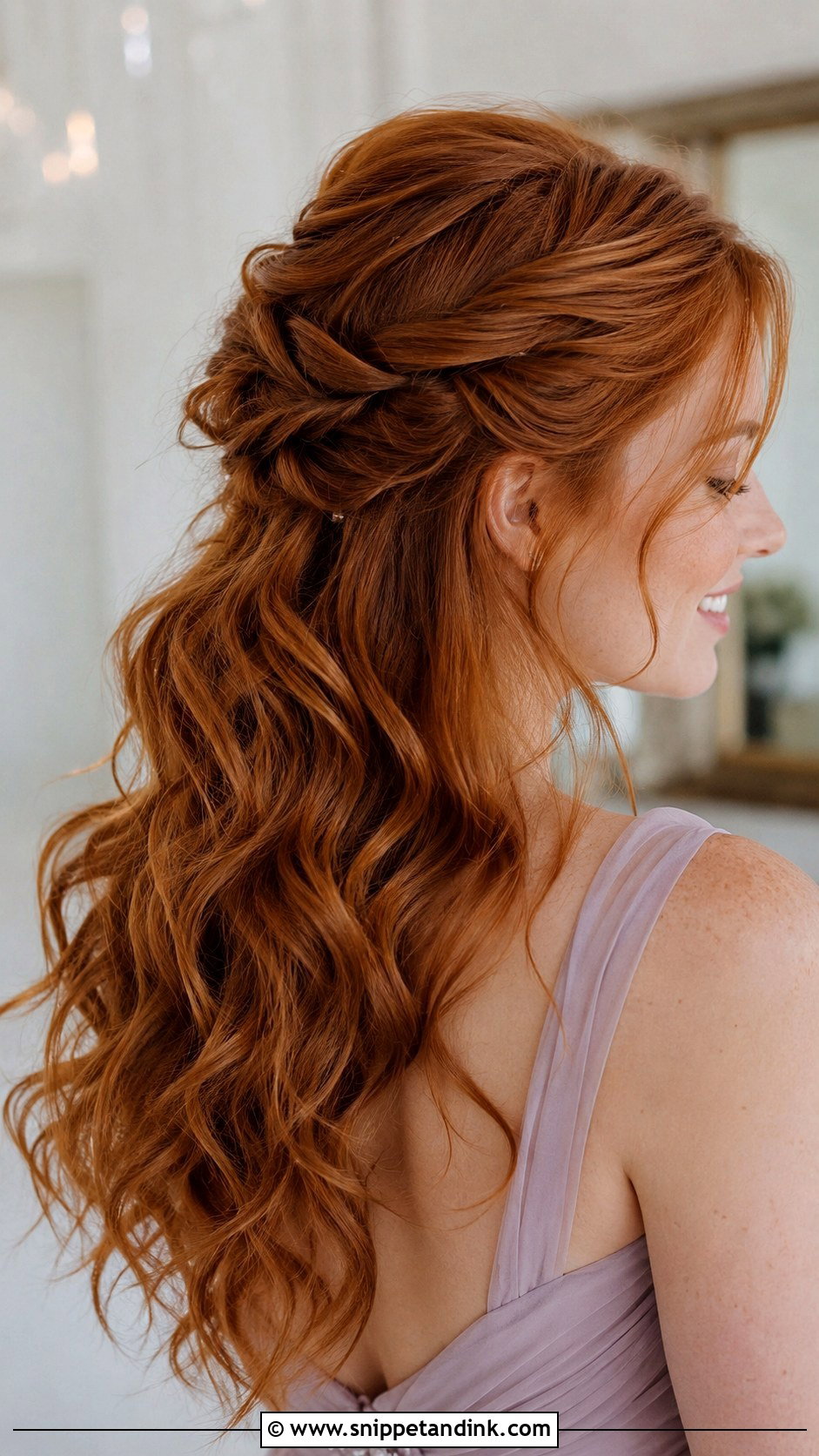 Messy Half Updo Prom Hair - Snippet and Ink - 15 Half Updo Prom Ideas