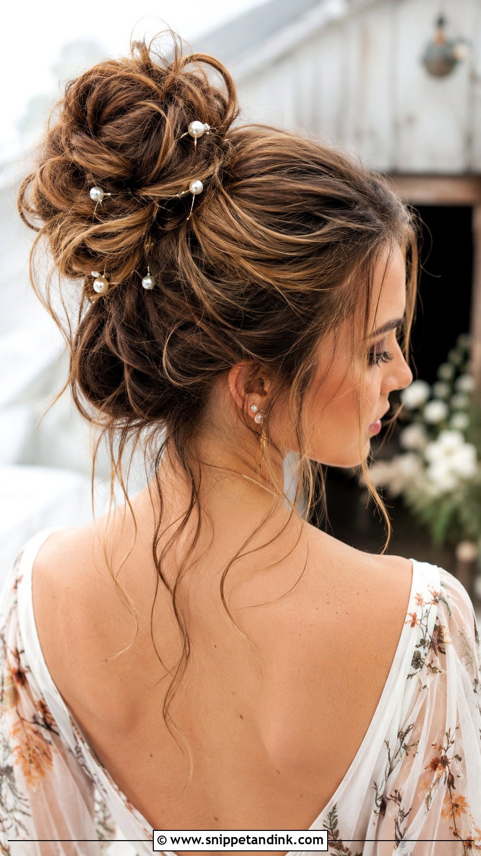 Messy High Bun - Snippet and Ink - 25 Easy Hairstyles for Wedding