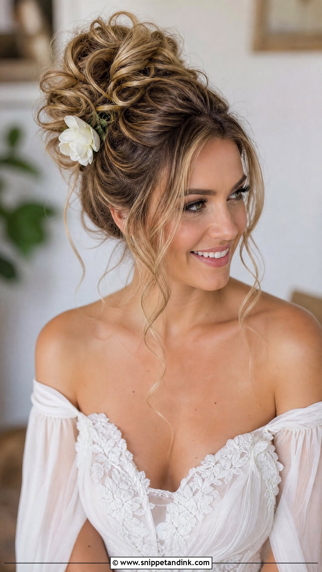 Messy High Bun - Snippet and Ink - 20 Wedding Hair Inspiration Updo Hairstyle Ideas
