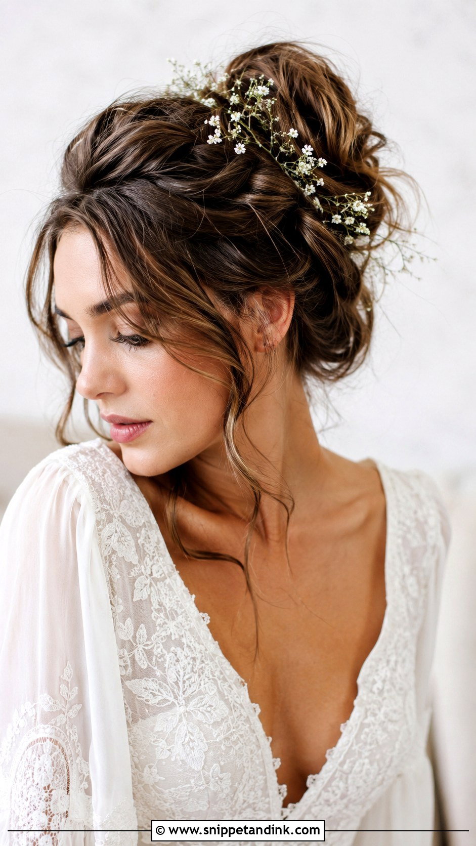 Messy High Bun Wedding Look - Snippet and Ink - 20 Hairstyles for the Wedding