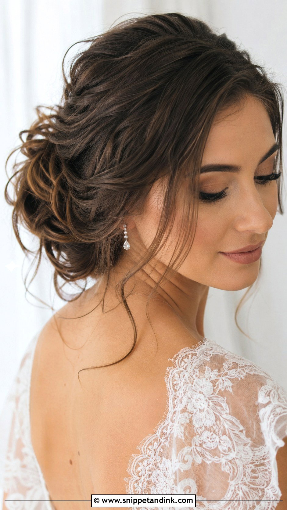 Messy Loose Bun Wedding Hair - Snippet and Ink - 20 Loose Bun Hairstyles Wedding