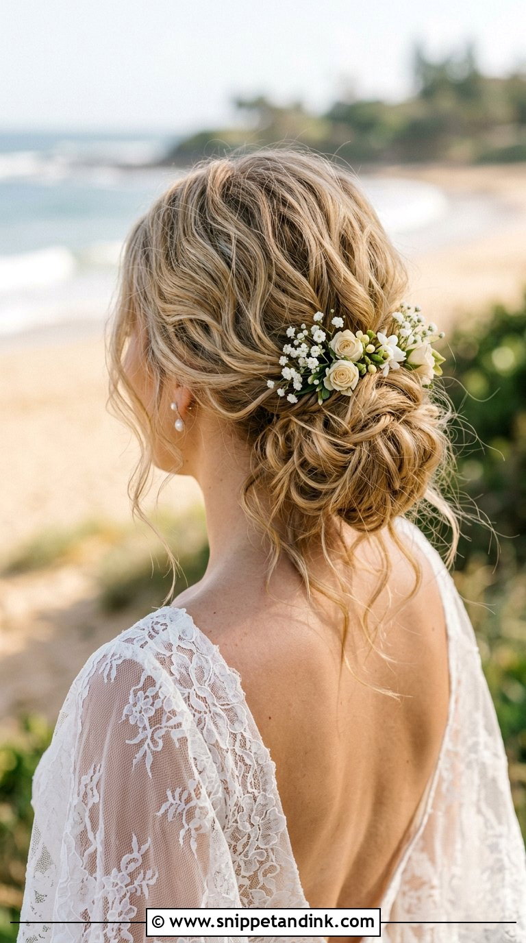 Messy Low Bun - Snippet and Ink - 20 Bride Low Bun Hairstyles