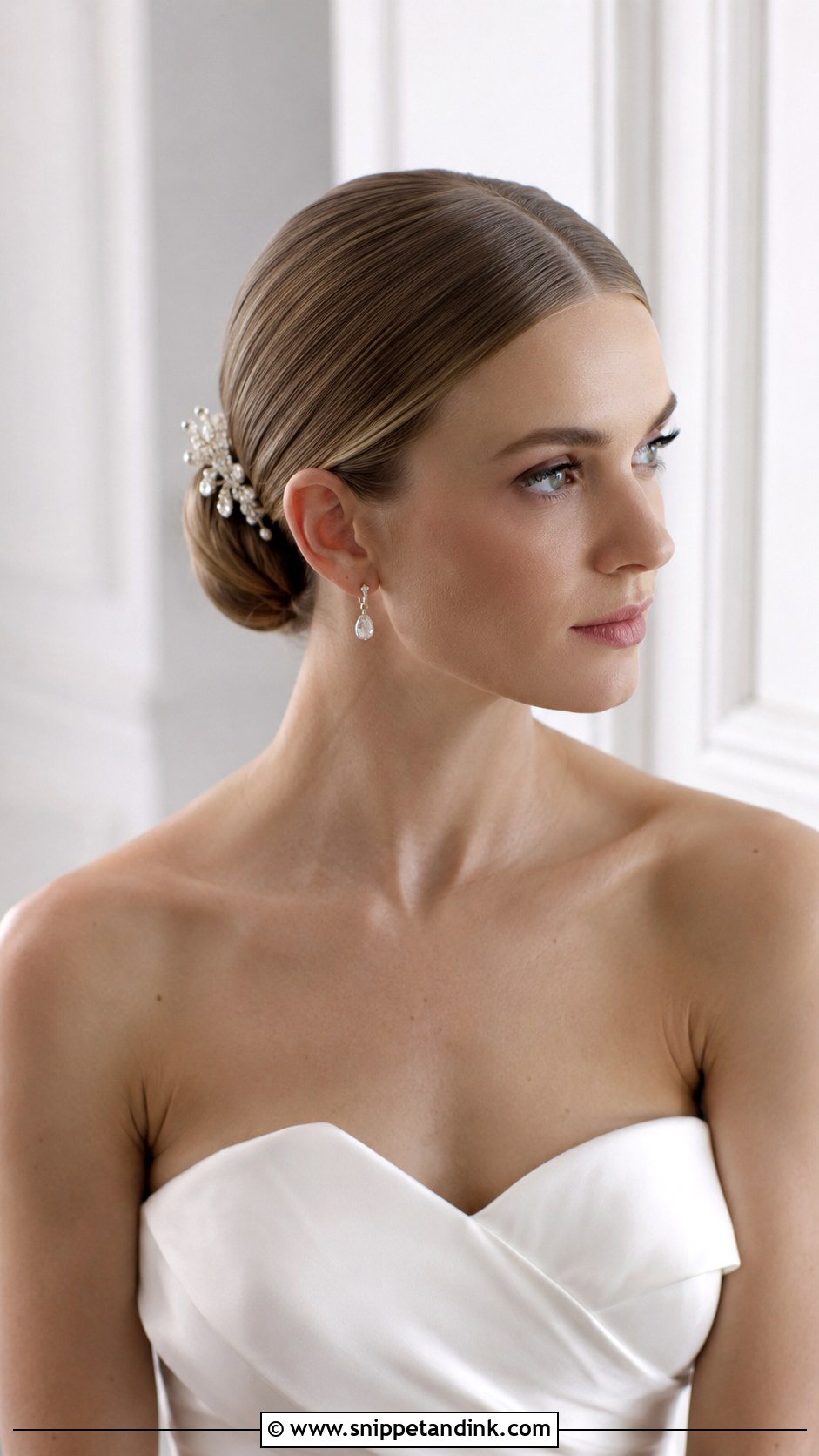 Messy Low Bun - Snippet and Ink - 25 Bridal Hair Ideas