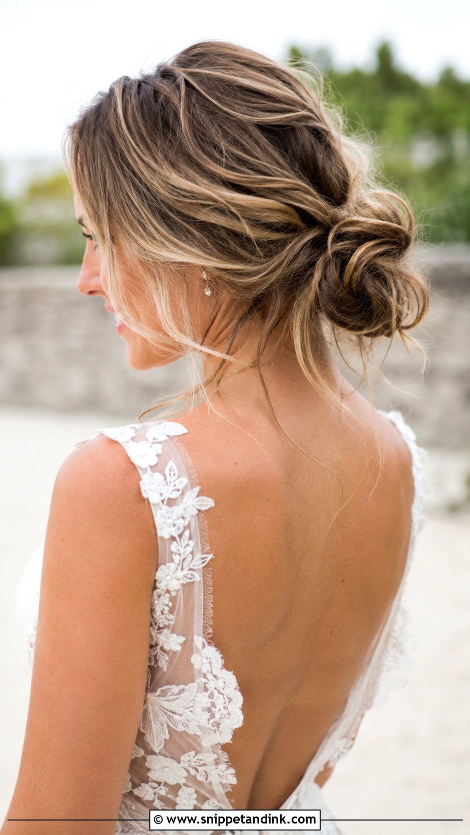 Messy Low Bun - Snippet and Ink - 25 Wedding Buns
