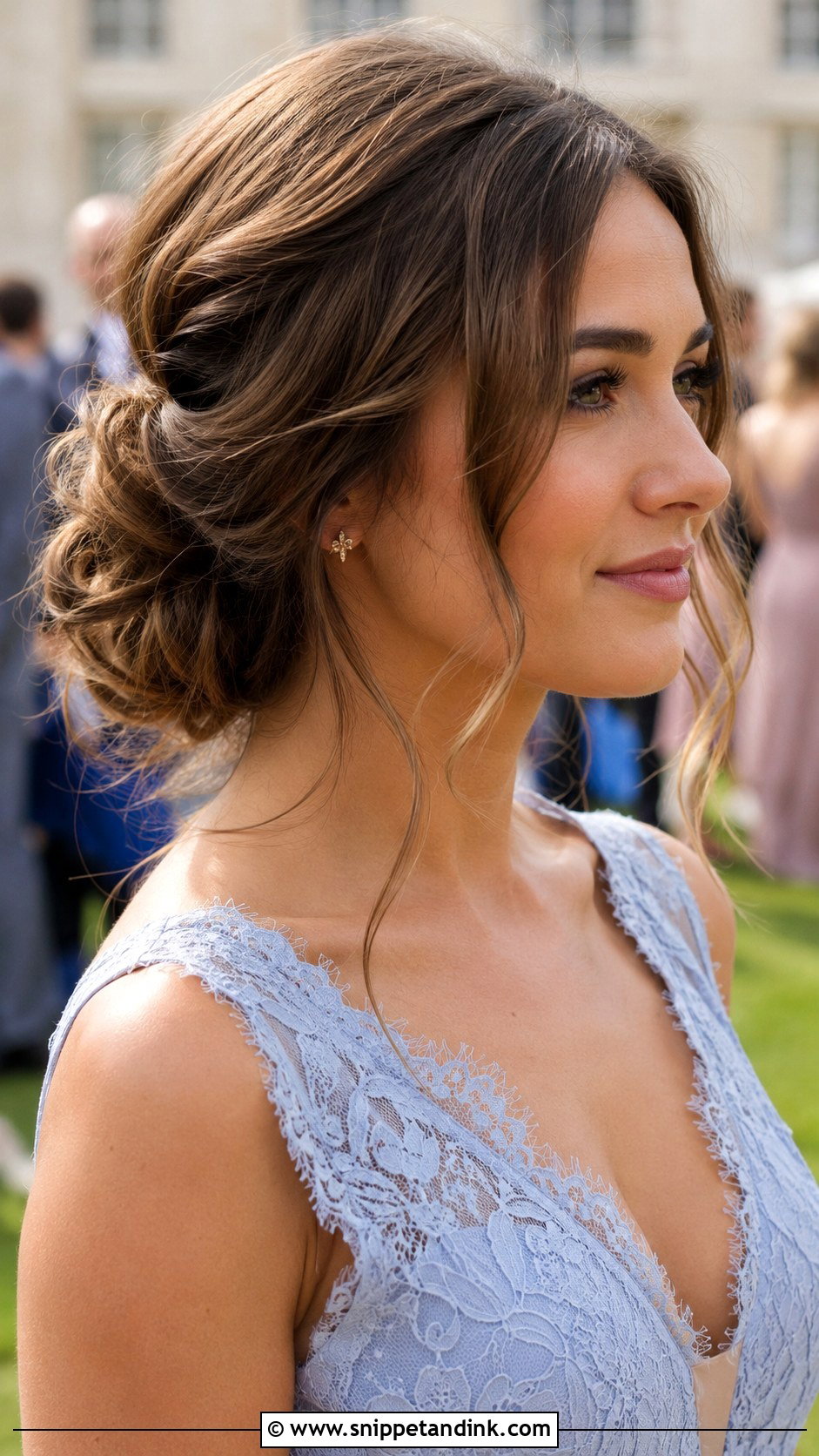 Messy Low Bun - Snippet and Ink - 30 Hairstyle for Wedding Guest Ideas