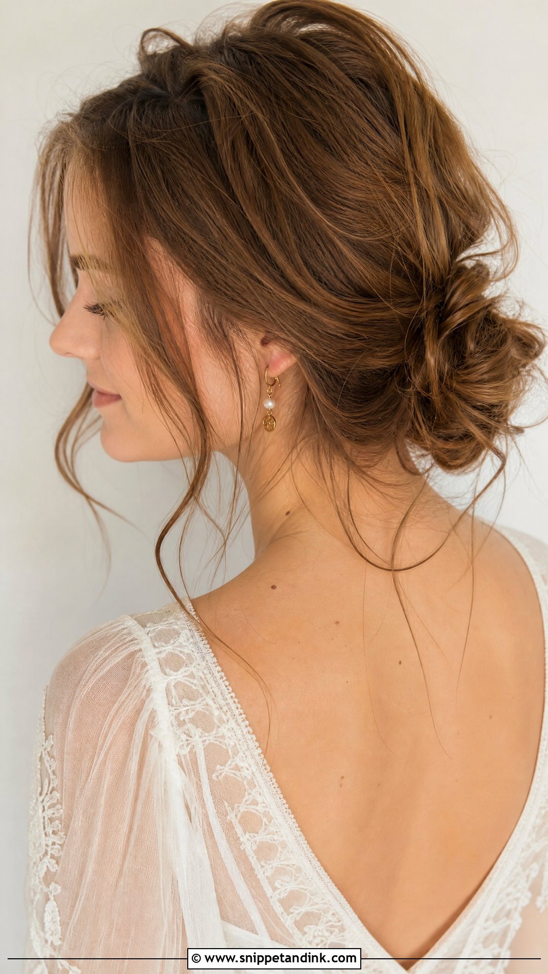 Messy Low Bun - Snippet and Ink - 20 Cute Wedding Guest Hairstyles